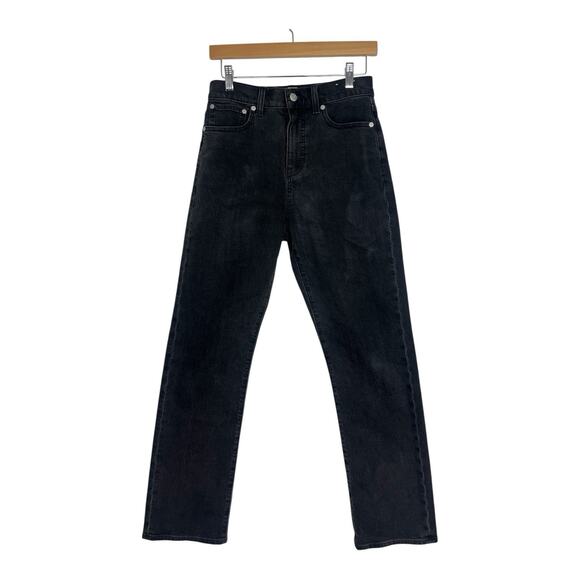 $128 NWT Madewell 90s Straight Leg Jeans Women's Size 26 Black Wash Denim NM186 - Picture 1 of 8